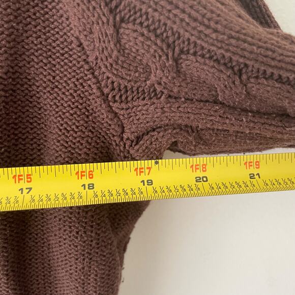 Crystal Kobe Y2K Brown Cable Knit Sweater Top Forest Fairy Cottagecore Boho - Picture 7 of 8